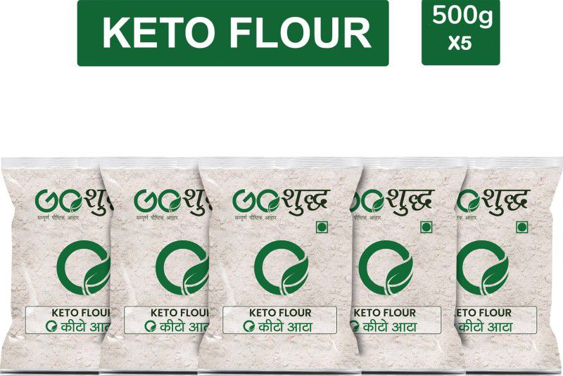 Goshudh Keto Atta ( Low Carb Ketto Atta) - 500 Grm each (Pack of 5)  (2500 g, Pack of 5)