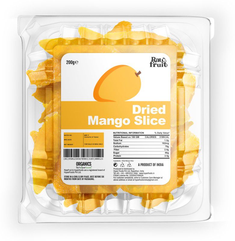 HyperFoods RawFruit Premium Gourmet Dried Mango Slice 200g Mango  (200 g)