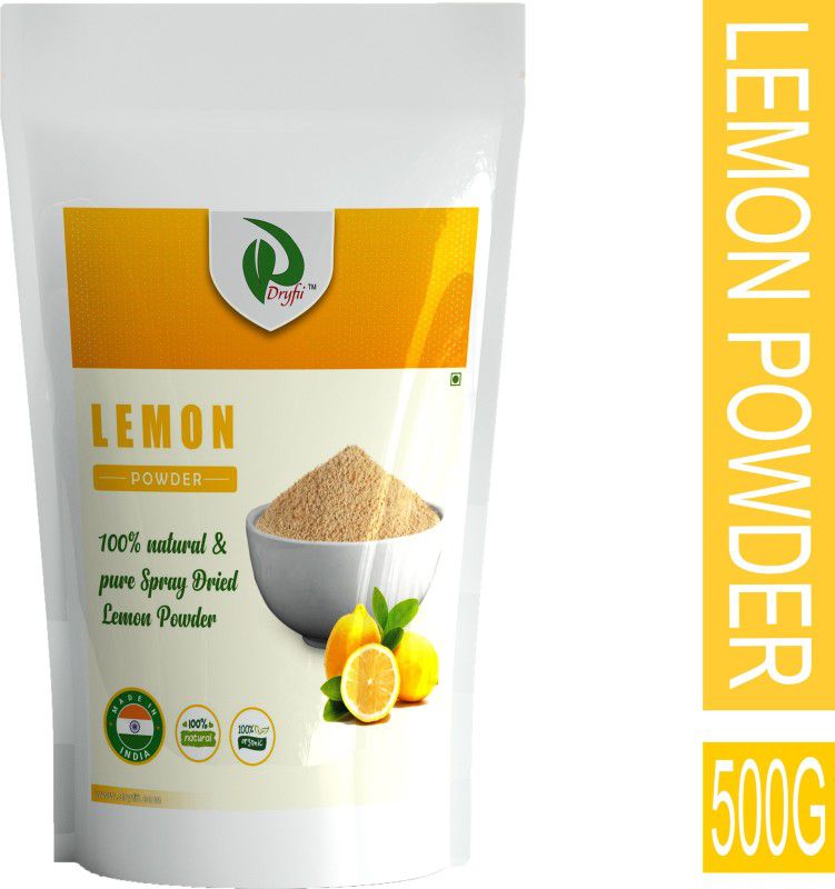 Dryfii Natural Spray Dried Organic Lemon Powder (Nimbu) No Preservatives Vegan Gluten Free Ready To Use (500G)  (500 g)