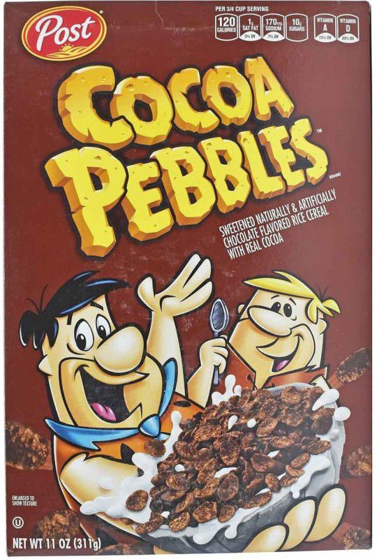 post Waffle Cocoa Pebbles Chocolate Flavoure Rice Cereals - 311g (11oz) Box  (311 g)