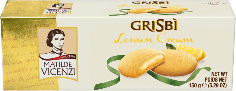 Vicenzi Grisbi Pastry Cookies - Lemon Cream (Pack of 2) Cookies  (300 g, Pack of 2)