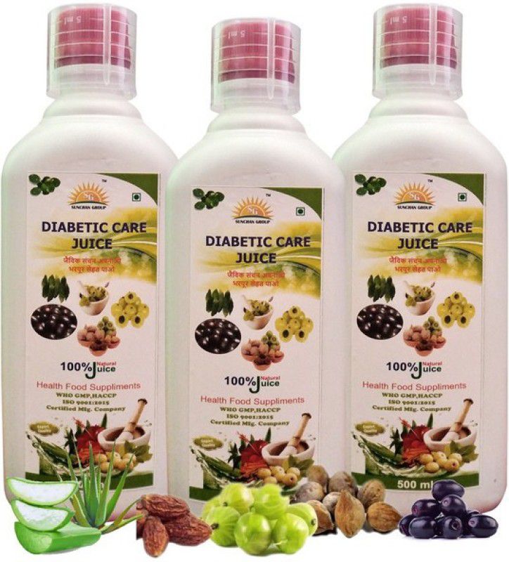 Sunchan Group Diabetic care Juice Pure Oraganic Herbal 500 X 3 ML  (3 x 500 ml)