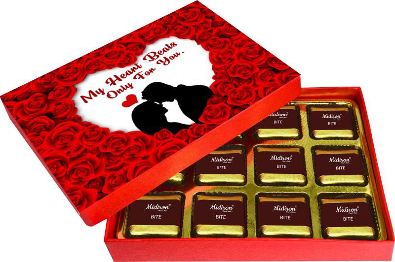 Midiron Valentine Chocolate Gift Box| Chocolate Gift Pack for Girlfriend, Wife Fudges  (144 g)