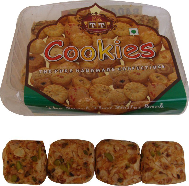 TT T T HANDMADE BADAM PISTA COOKIES ( PACK OF 2) Cookies  (400 g, Pack of 2)