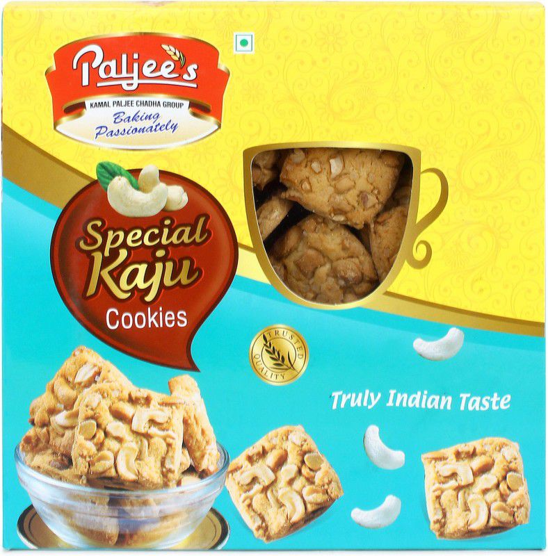 Paljee's Spl. Kaju Cookies(Wheat Flour ,Butter, Kaju, Soyabean, Sesame, Sun flower, Milk) Cookies  (600 g)