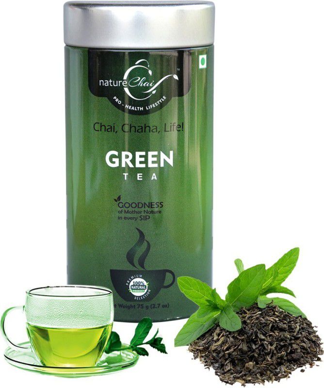 Nature Chai GREEN TEA - TIN CAN Green Apple Tea Tin  (75 g)