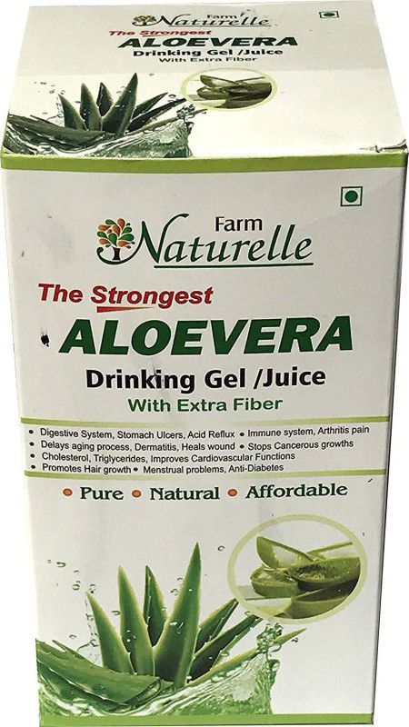 Farm Naturelle The Finest Aloevera Juice with Extra Fiber, 400ml  (400 ml)