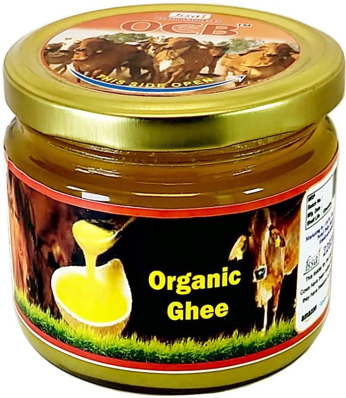 OCB Organic Ghee Naturals Organic Hand churned Desi Cow A2 Ghee 250 g Glass Bottle