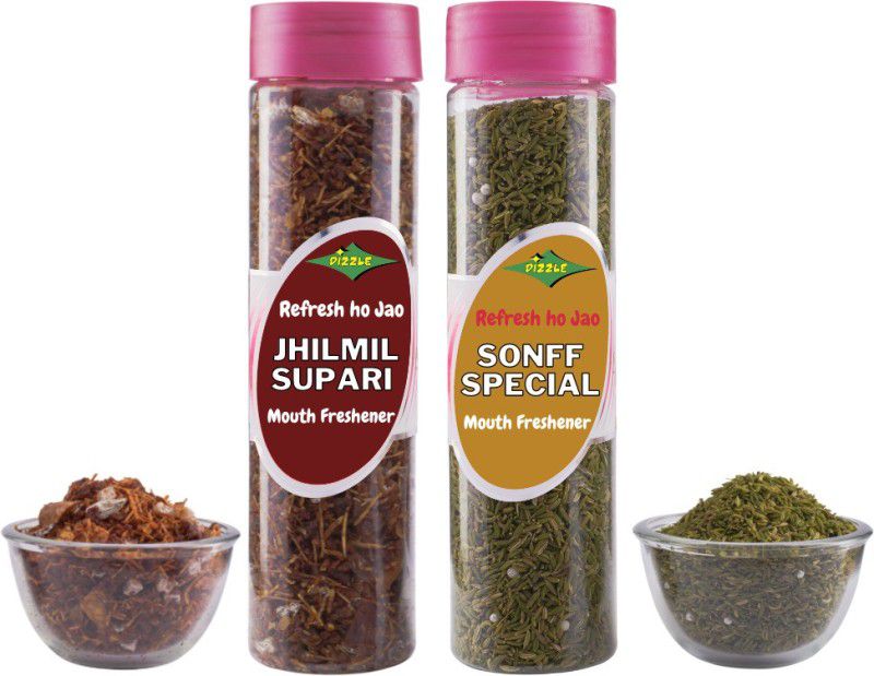DIZZLE Jhilmil Supari Sonff Special Combo Mint Mouth Freshener  (2 x 150 g)