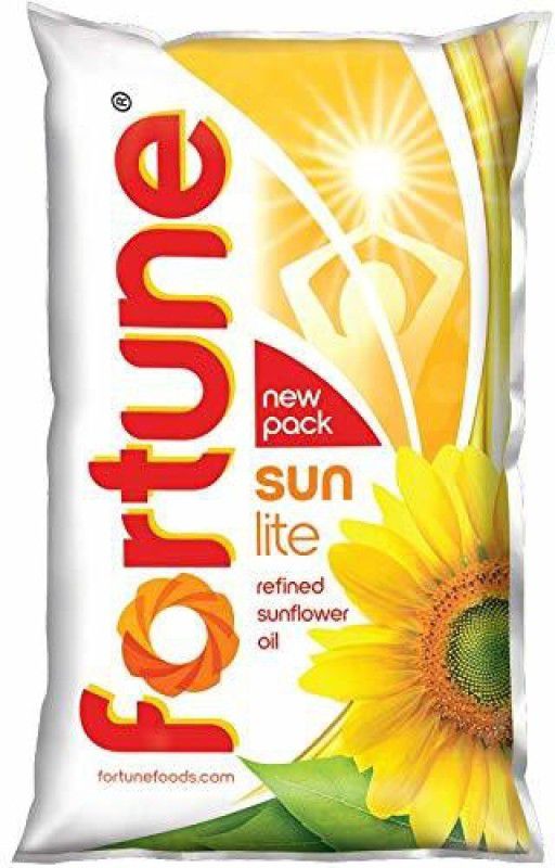 Fortune SUN LITE OIL POUCH 1000ML PACK OF 1 Sunflower Oil Pouch  (1000 ml)