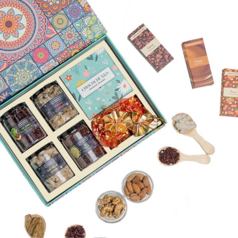 Tummy Pops Gift Box | Hamper Pack of Chocolates, Mouth Fresheners & Dry Fruits - 735gm Combo  (735gm)