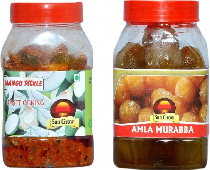 Sun Grow Combo Organic Mango Pickle & Amla Murabba  (2 x 1000 g)