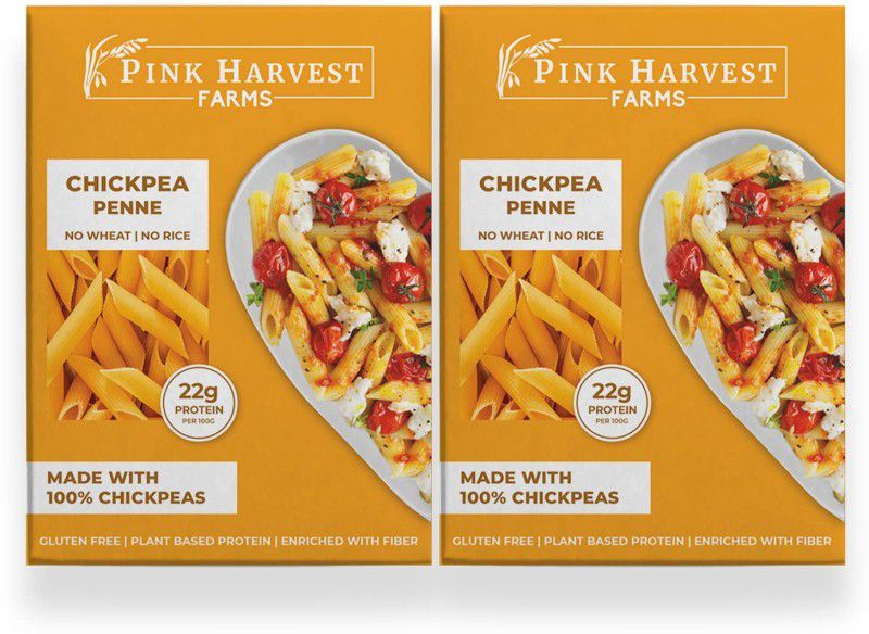 pink harvest farms Chickpea Penne Pasta, 200 g Pack of 2 Penne Pasta  (Pack of 2, 400 g)