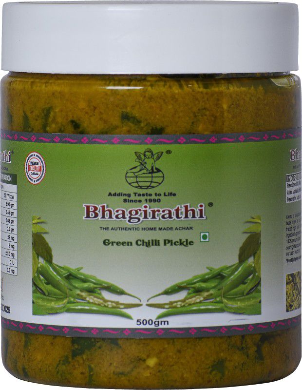 Bhagirathi GREEN CHILLI Green Chilli Pickle  (500 g)