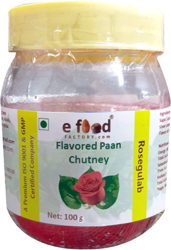 E Food Factory Rosegulab Flavored Paan Chutney 100g In Pet Jar Chutney Paste  (100 g)