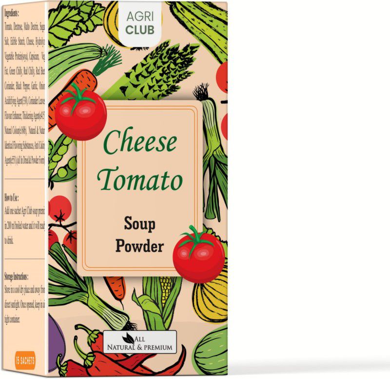 AGRI CLUB Instant Cheese Tomato Soup Powder 15 Sachets (each 15 gm)  (225 g)