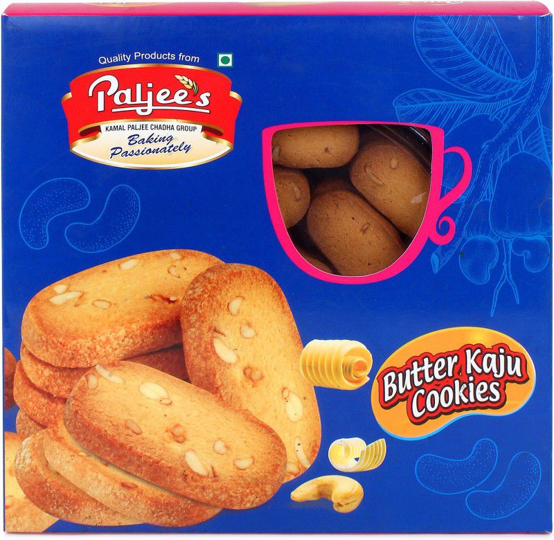 Paljee's Butter Kaju Cookies (Wheat, Butter, Kaju, Soyabean, Sesame, Sun flower, Milk) Cookies  (600 g)