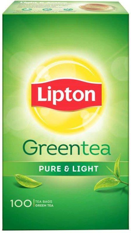 Lipton Pure and Light Green Tea Bags Box  (100 Bags)