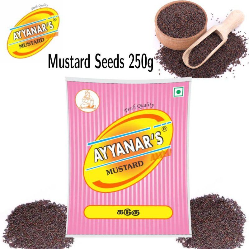 Ayyanar's Black Mustard Seeds 250g Organic (Rai/ Kali Sarson) small size  (250 g)