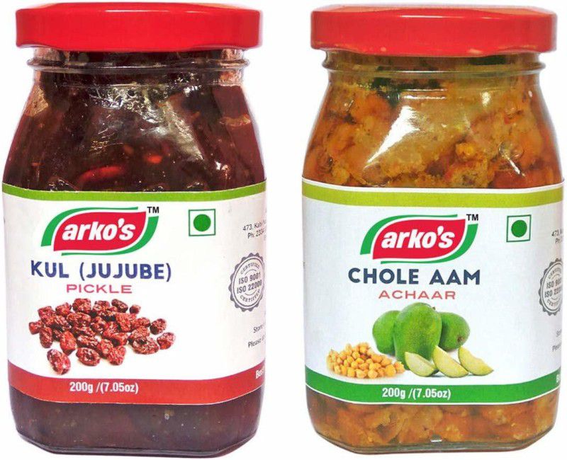 ARKOS Homemade Combo Pickle Kul(jujube) and Aam Pickle Mango Pickle  (2 x 200 g)