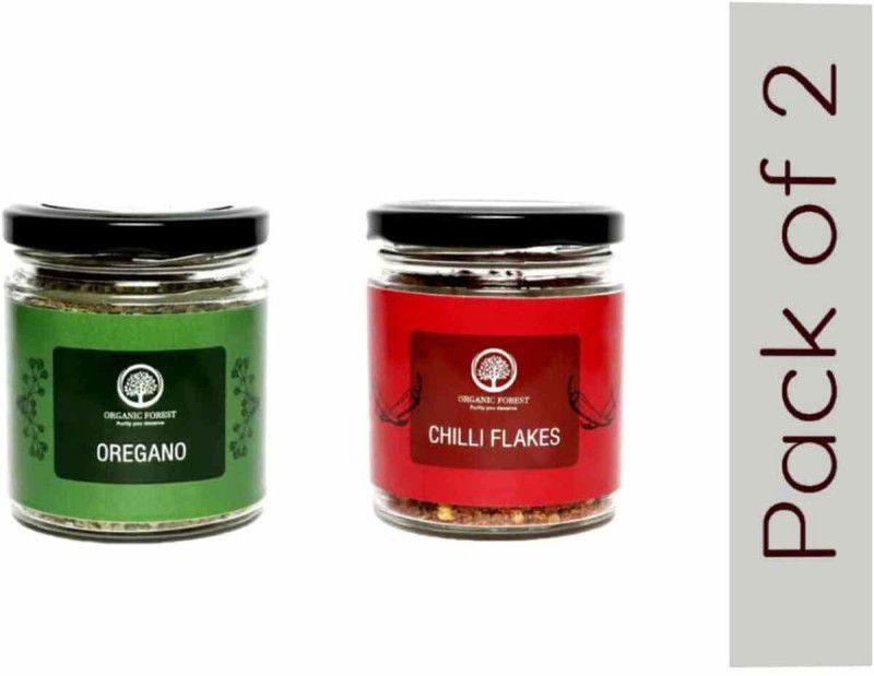 organic forest Organic Forest Oregano (45gm) Chilli Flakes (30gm) Combo of 2, Mixed Herbs  (75 g)