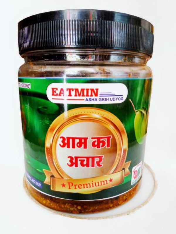 eatmin Premium Homemade Fresh & Natural Organic Premium Mango Pickle  (400 g)