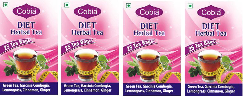 Cobia Diet(Slimming) Herbal Tea 25 Tea bags Pack Of 4 Garcinia, Cinnamon, Lemon Grass Herbal Tea Bags Tetrapack  (4 x 50 g)