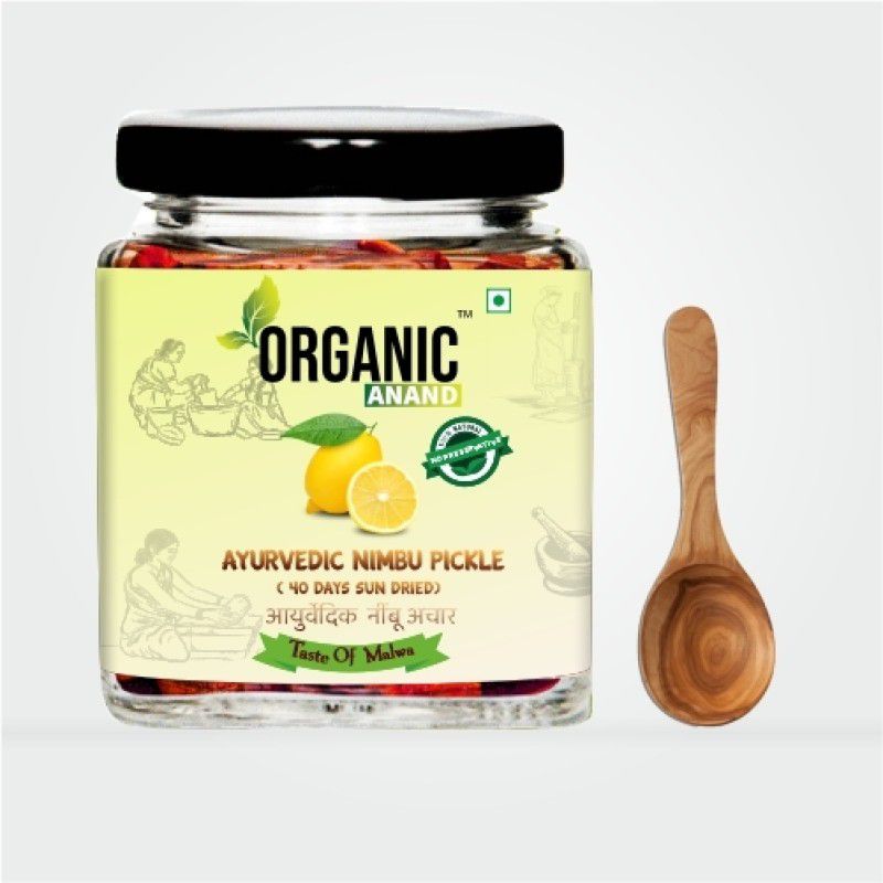 Organic Anand Ayurvedic Nimbu Pickle (40 Days Sun Dried) 200gm Homemade & Authentic Mixed Pickle  (200 g)