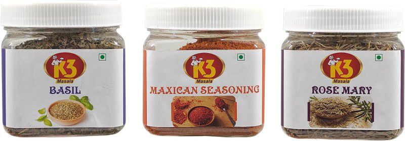 K3 Masala Basil (50gm),Rose Mary (50gm) and Maxican Seasoning (100gm)  (200 g)