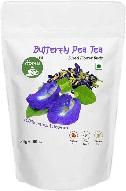 dbrew - Butterfly Pea Flower - Blue Tea | Herbal Tea - Tisane | Iced Teas | 25 Grams Herbal Tea Pouch  (25 g)