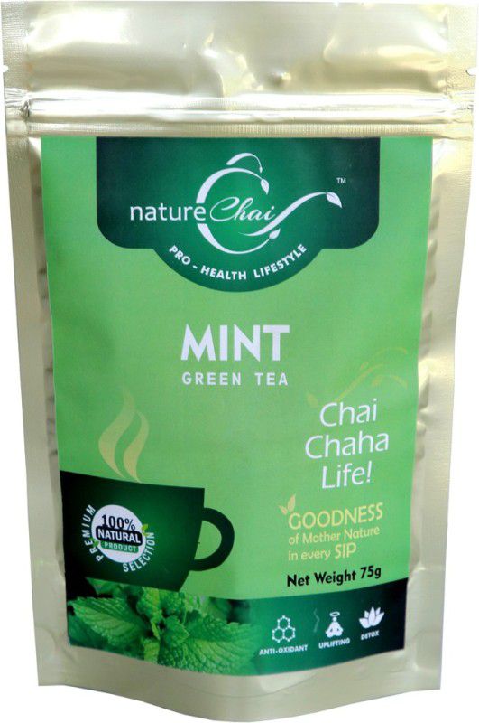 Nature Chai Mint Tea (100 gm each / Pack of 2 ) Mint Tea Vacuum Pack  (2 x 100 g)