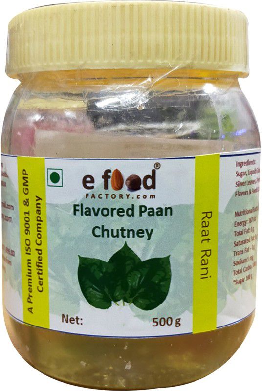 E Food Factory Raat Rani Flavored Paan Chutney 500g In Pet Jar Chutney Paste  (500 g)