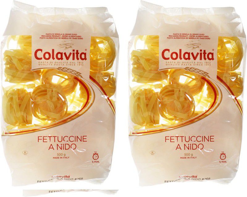 Colavita Special Shape Fettuccine Italian Pasta  (Pack of 2, 500 g)