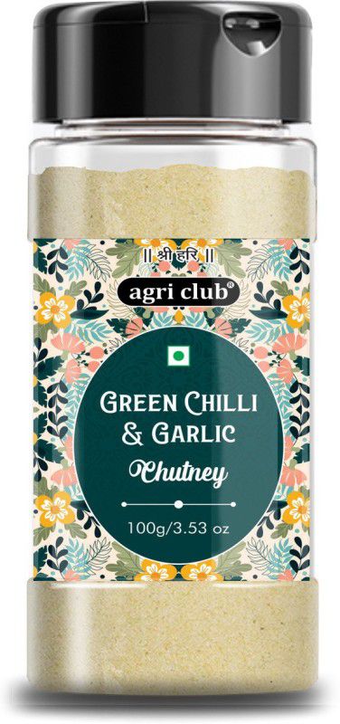 AGRI CLUB Green Chilli & Garlic Chutney Powder 200gm/7.53oz (2x100) Chutney Powder  (2x100 g)