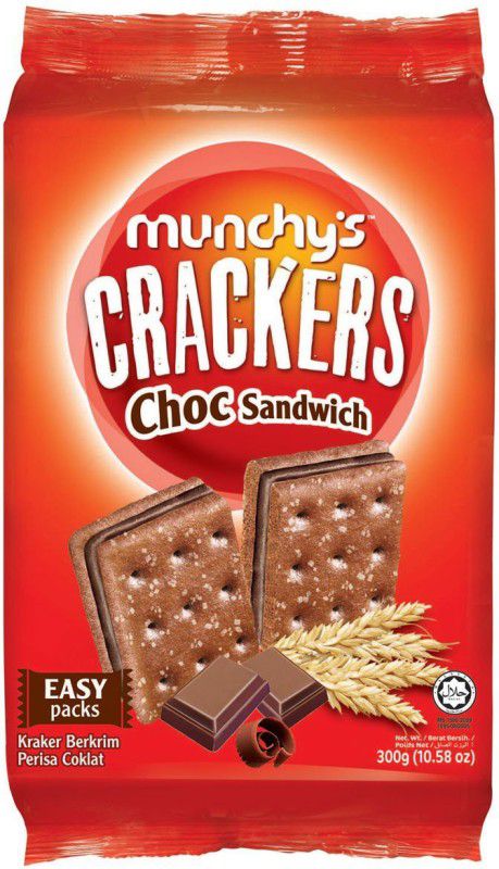 Munchy's Crackers Choco Sandwich Cream Cracker Biscuit  (300 g)