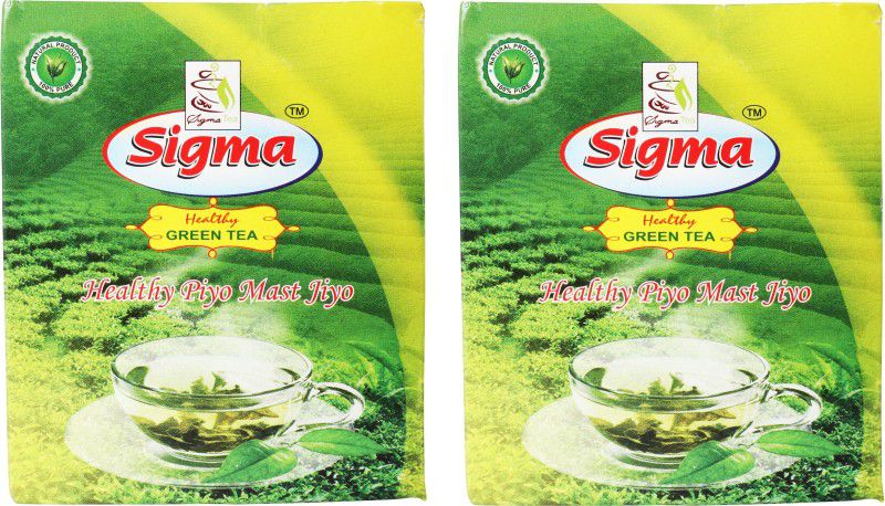 Sigma Natural and Fresh Green Tea with Refreshing Fragrance (Pack of 2) Green Tea Box  (4 x 25 g)