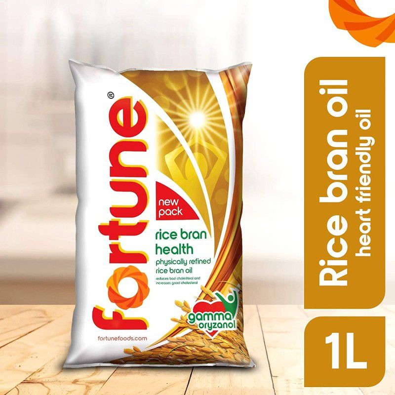 Fortune RICE BRAN OIL POUCH 1000ML PACK OF 1 Rice Bran Oil Pouch  (1000 ml)