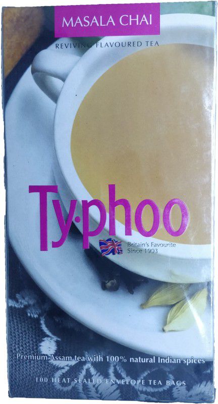 typhoo Unflavoured Masala Tea Bags Box  (100 Bags)