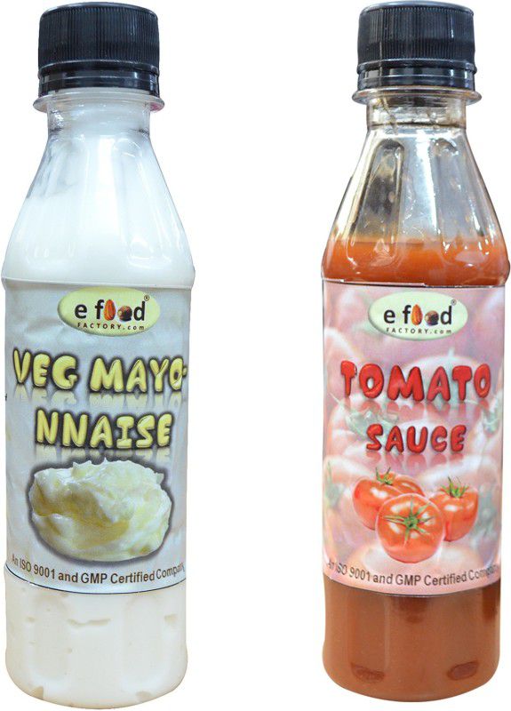E Food Factory Veg Mayonnaise 200 g & Tomato Sauce 200 g Sauces  (2 x 100 g)