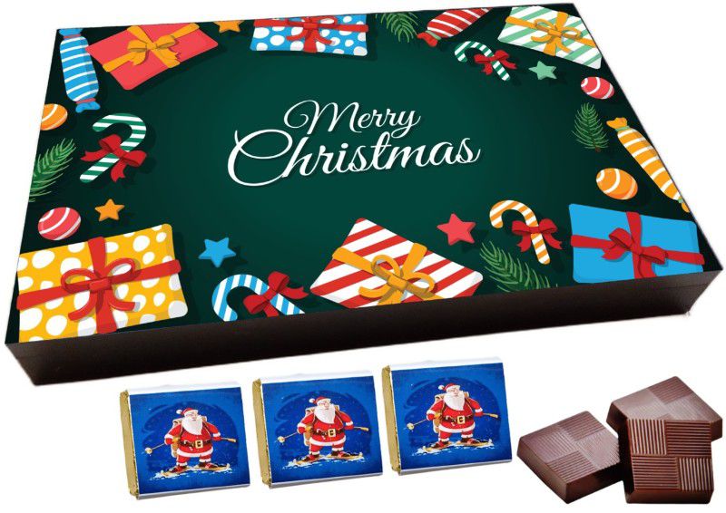 RUN TOY MERRY CHRISTMAS(47), 12pcs Chocolate Gift Box, (12 Cavity) Truffles  (12 Units)