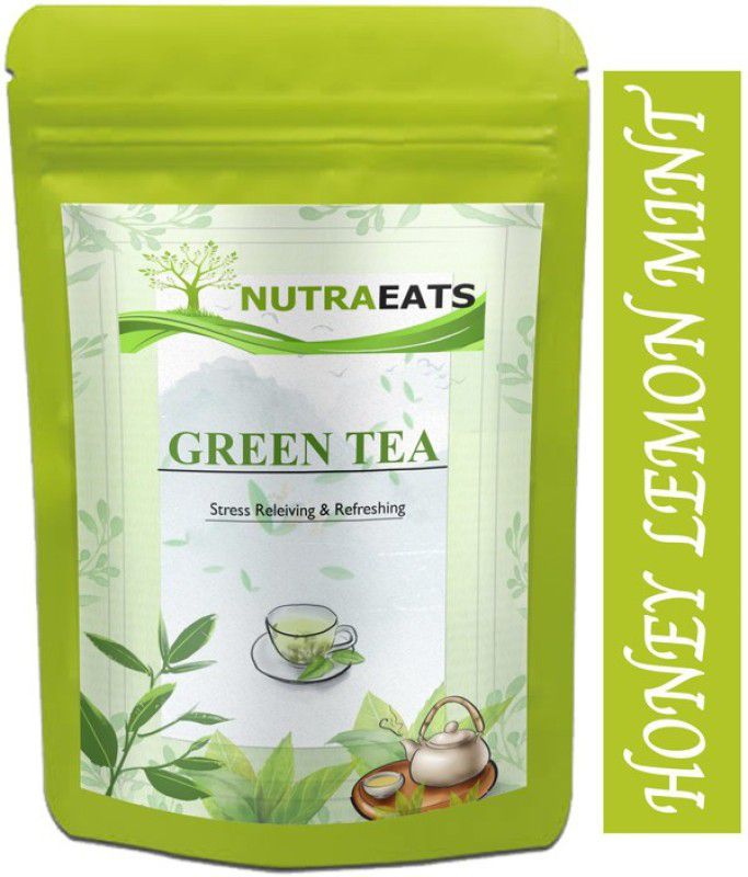 NutraEats Green Tea for Weight Loss | 100% Natural Green Loose Leaf Tea | Honey, Lemon, Mint Flavor Green Tea Pouch Pro (T735) Green Tea Pouch  (450 g)