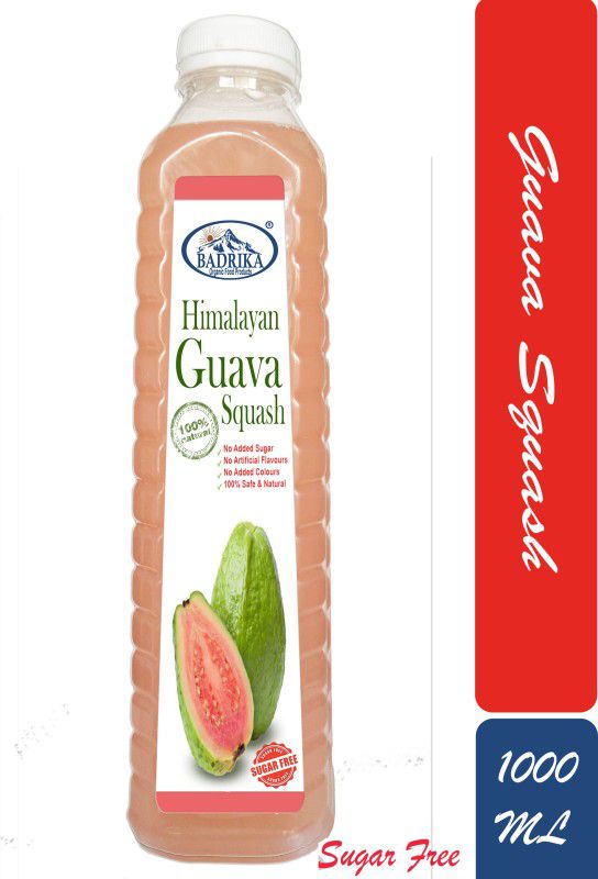 Badrika Pure Natural SugarFree Guava Squash / Sharbat  (1000 ml)