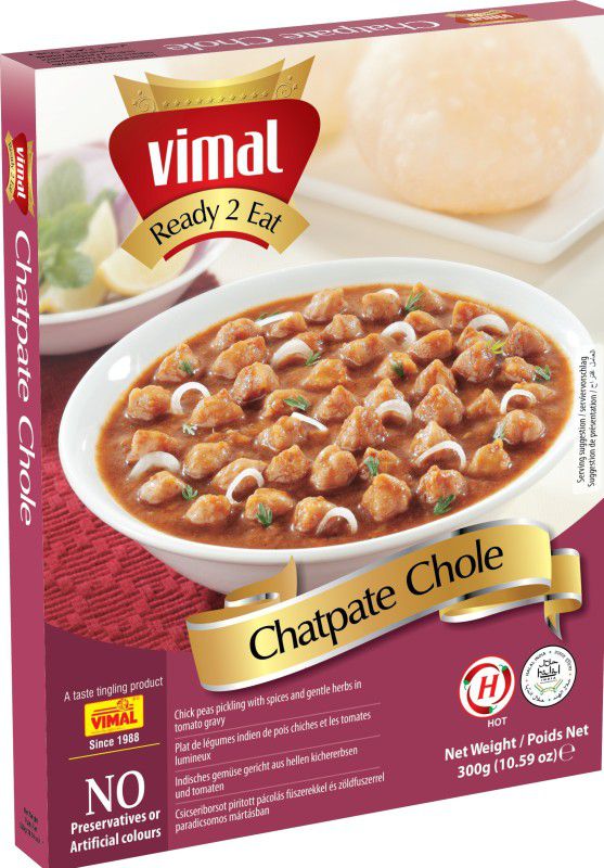 VIMAL Chatpata Chole Vegetarian Meal with No Added Preservative and Colours - 300g 300 g