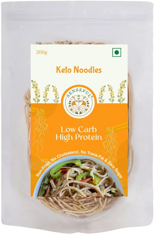 SENSEFUL Keto Noodles - Low Carb, High Protein, Zero Sugar, Zero Maida & Cholesterol Free Hakka Noodles Vegetarian  (200 g)