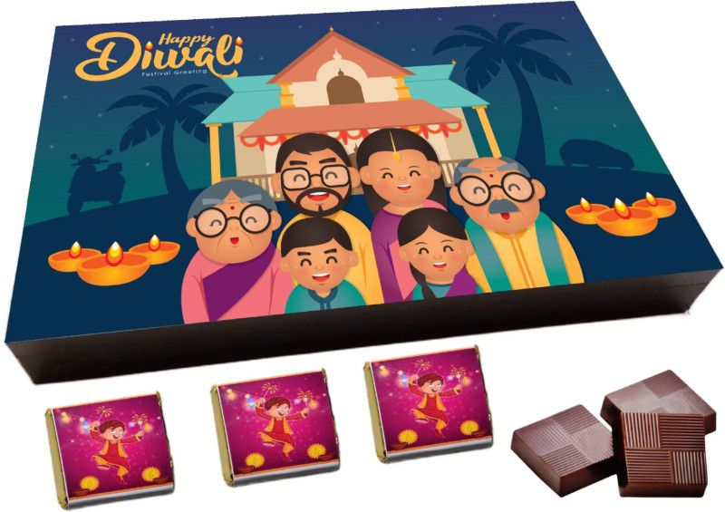 RUN TOY HAPPY DIWALI(75), Special 6pcs Chocolate Gift Box, (6 Cavity) Truffles  (6 Units)
