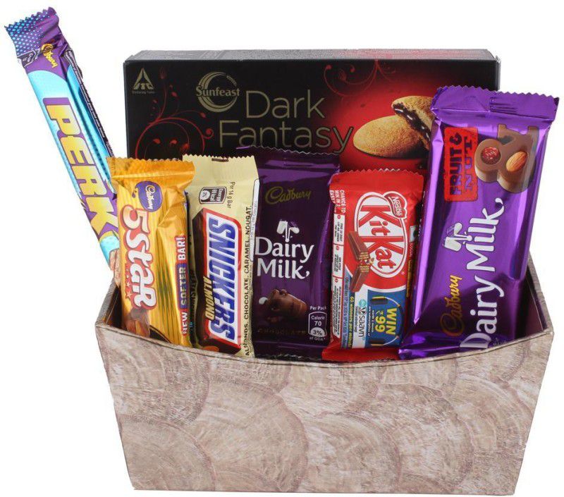 Cadbury Chocolates Gift For Valentines Day | Surprise Gift With Designer Basket | Chocolate Gift Hamper For Holi, Rakhi, Christmas, Birthday, Anniversary, Diwali Bars  (189 g)