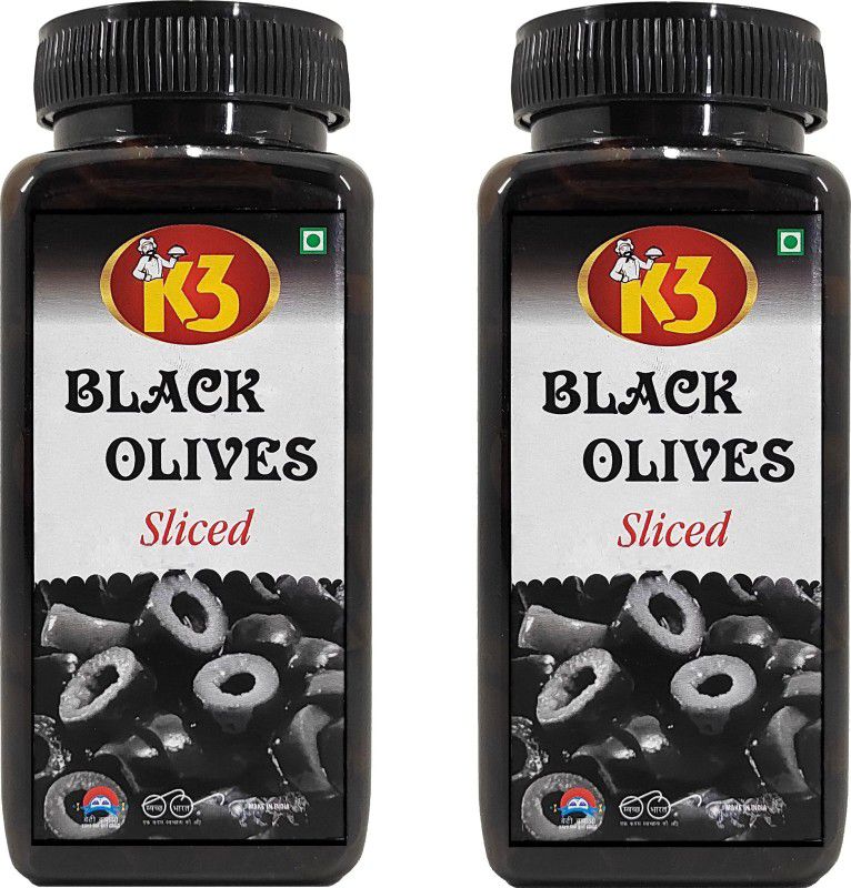 K3 Masala Black olives Sliced (450 gm)(Pack of 2) Olives  (450 g, Pack of 2)