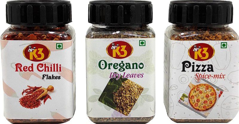 K3 Masala Oregano (50g),Red Chilli/Perprica (50g) and Pizza Spice mix (50g).(Pack of 3)  (150 g)