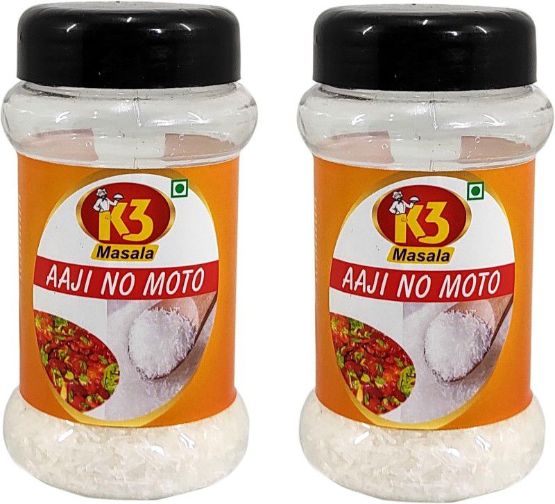K3 Masala Premium Ajinomoto (Chinese Salt Monosodium Glutamate) Flavored Salt (100G) Monosodium Glutamate (MSG) Solid.(Pack of 2) Monosodium Glutamate (MSG) Crystals  (2 x 100 g)