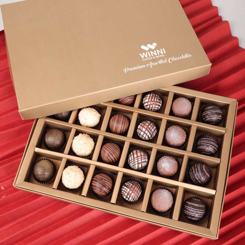 WINNI CELEBRATE RELATIONS 24 Pcs Chocolate Gift pack | Chocolate Gift Box for Birthday, Anniversary Truffles  (24 x 20.83 g)